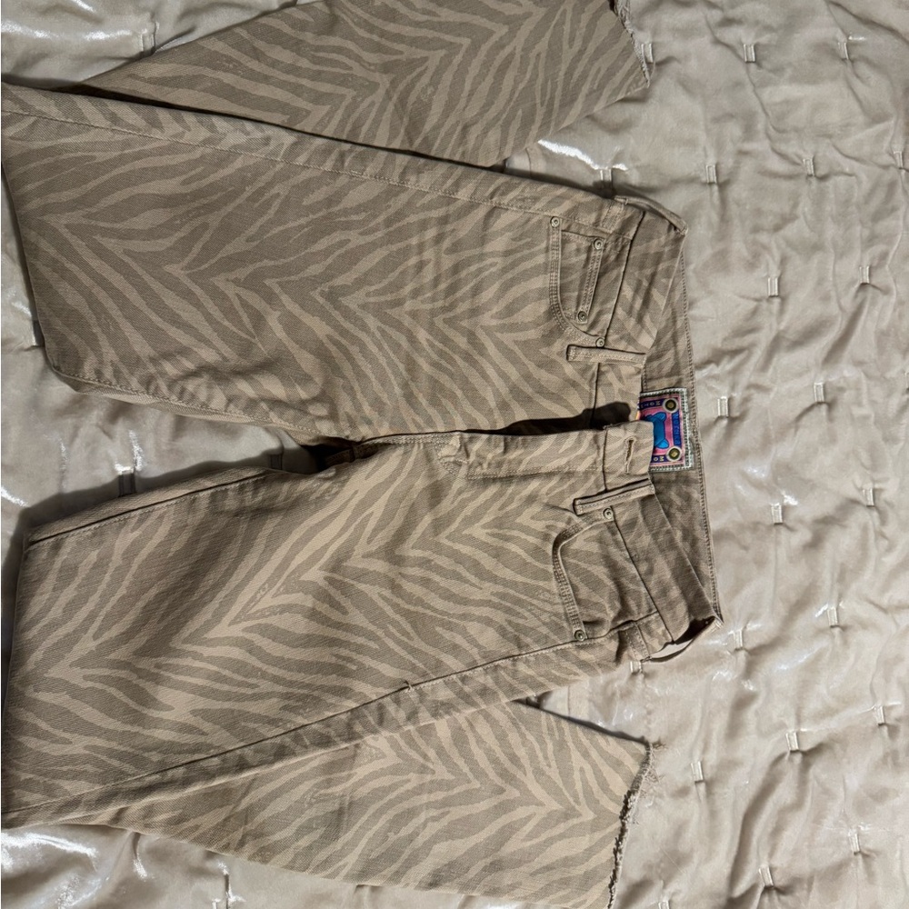 Mother A Dangerous Game Zebra print pants